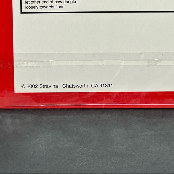 Holiday Red Christmas Wrapping Paper & Pull Bow Personalized MORGAN Stravina NOS - Picture 5 of 8